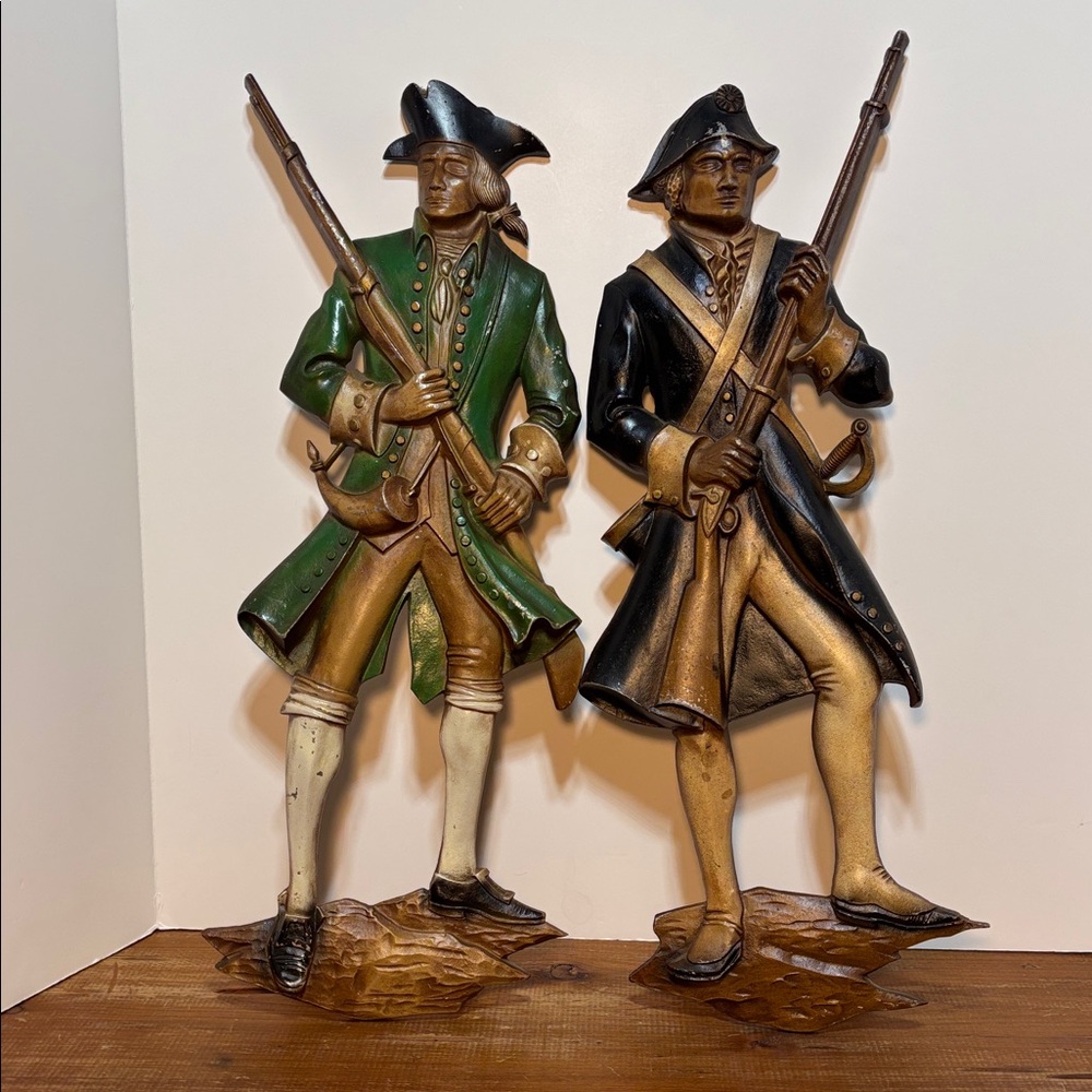 Vintage 1960's SEXTON Cast Metal Hand Painted Revolutionary War Soldiers